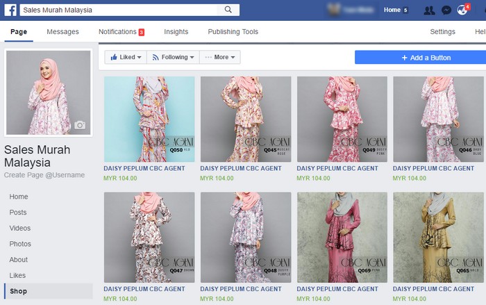 Contoh sebenar bagaimana mengimport produk dari kedai online kepada Facebook dan membina Facebook shopping cart dengan mudah
