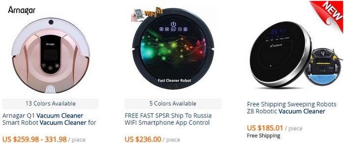 Beli robot vacuum cleaner rumah berbentuk bulat di Aliexpress
