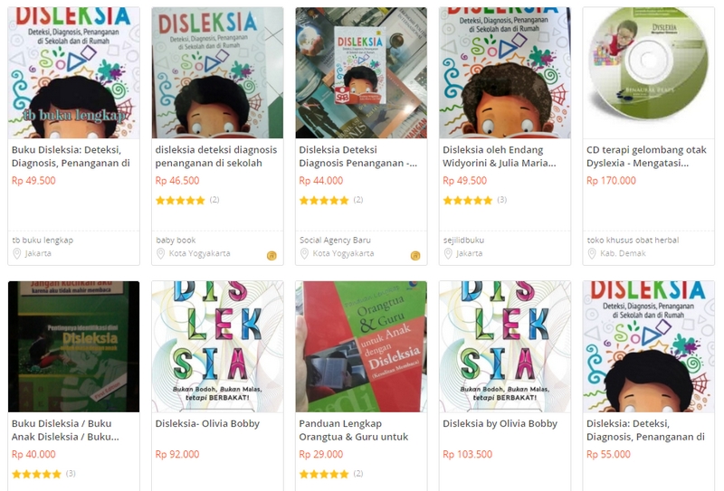 Dapatkan buku Anak Disleksia versi Indonesia di Tokopedia