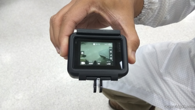 Rupa bentuk belakang kamera aksi GoPro Hero 6