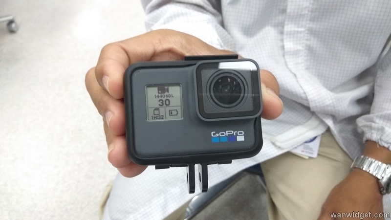 Rupa bentuk hadapan kamera aksi GoPro Hero 6