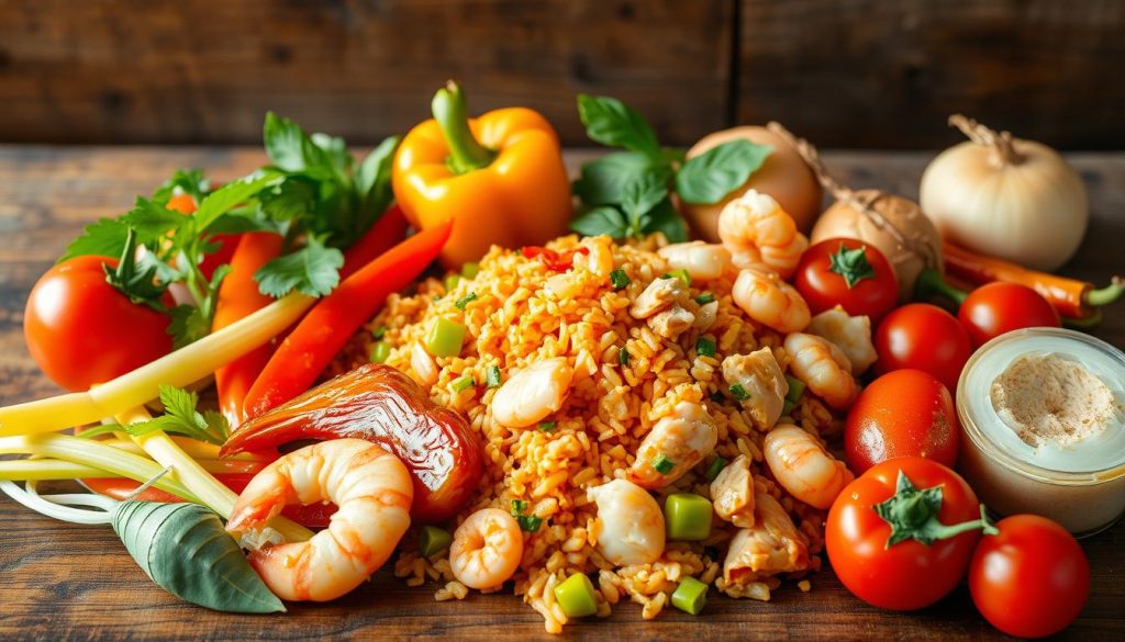 bahan-bahan nasi goreng tomyam