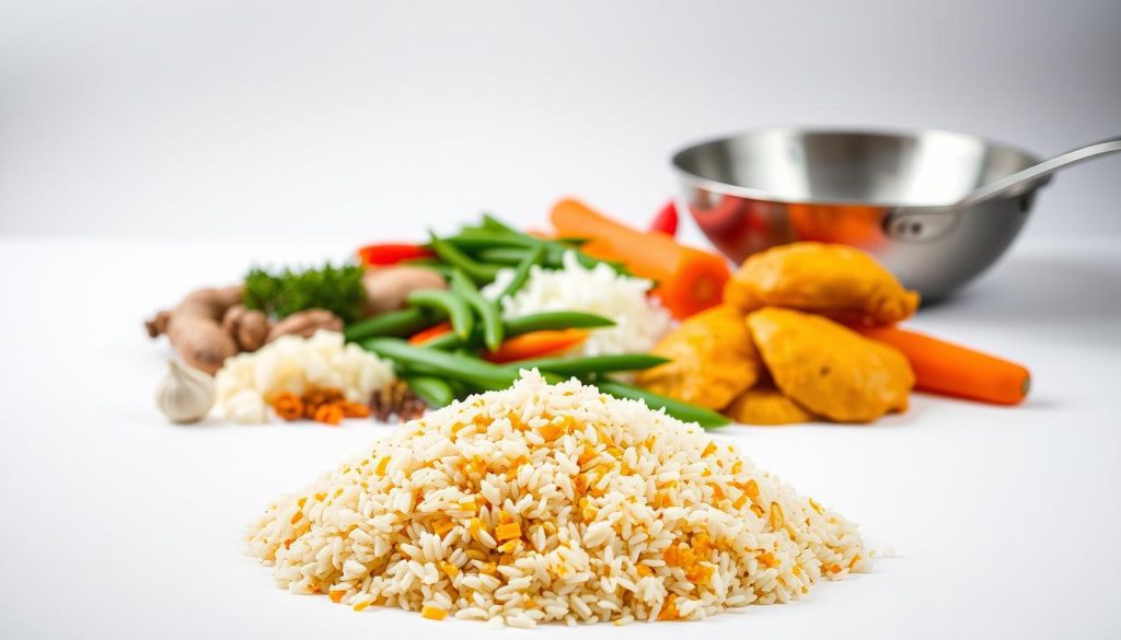 bahan nasi goreng ayam goreng kunyit