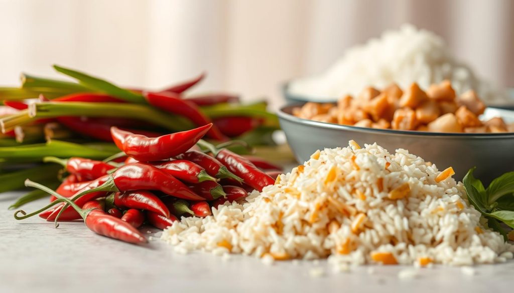 bahan nasi goreng ayam masak merah