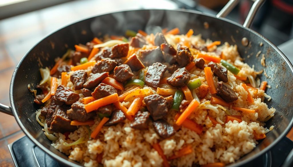 cara masak nasi goreng daging