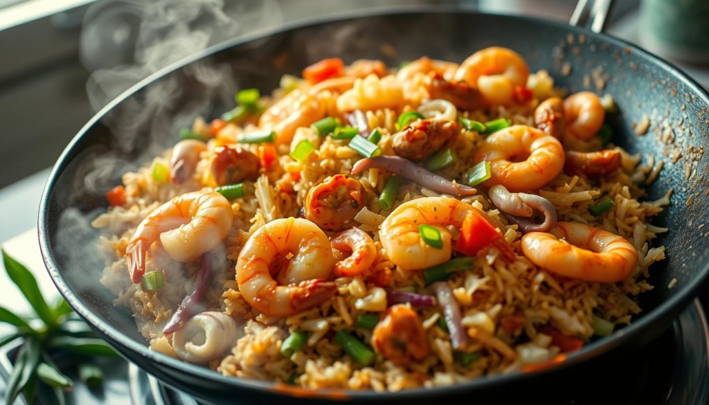 cara memasak nasi goreng seafood