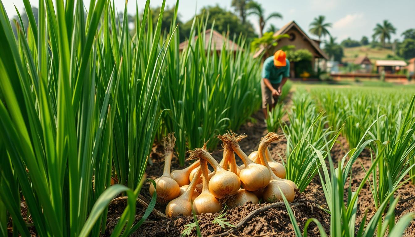 cara tanam bawang besar