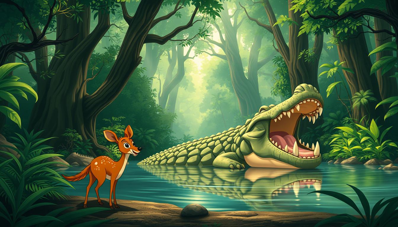 kisah sang kancil dan buaya