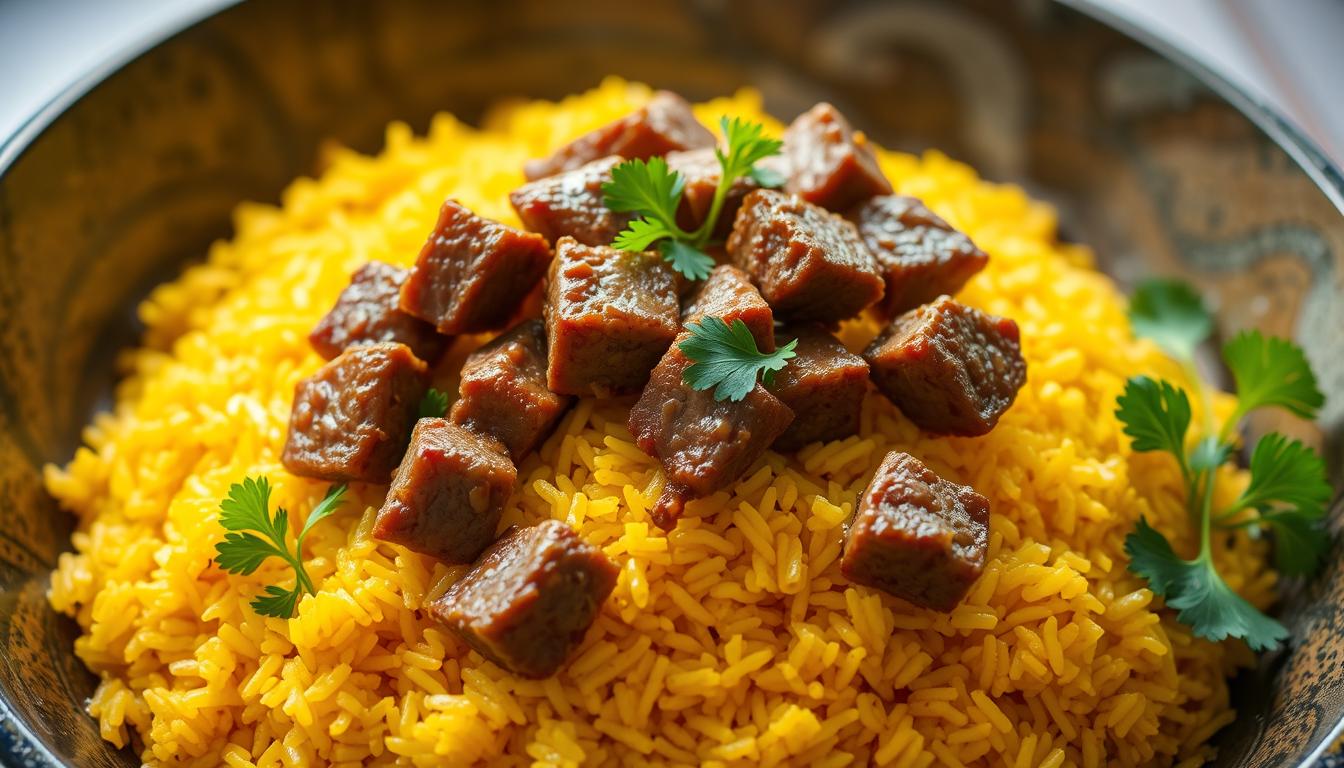 Cara Mudah Buat Nasi Goreng Daging Goreng Kunyit